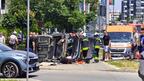 Зверската катастрофа в София: Кола се преобърна на бул. "България"
