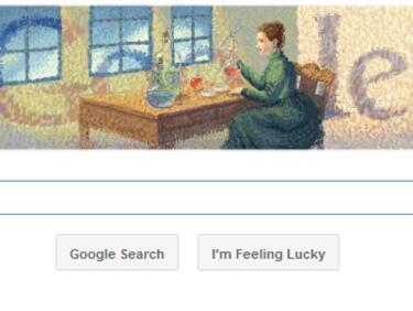Google Doodle отбелязва 144 г. от рождението на Мария Кюри