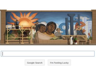 Google припомни рождението на художника Диего Ривера