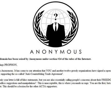 Anonymous хакнаха сайта на ПРОФОН