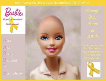 Гологлава кукла Барби помага на децата, лекуващи се от рак