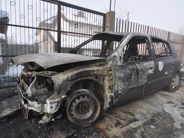 Умишлен палеж унищожи кола в София