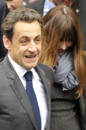 Никола Саркози със съпругата си Карла Бруни-Саркози