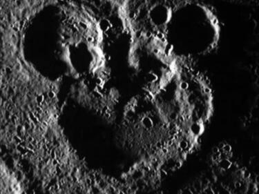 ﻿Откриха Мики Маус в кратер на Меркурий