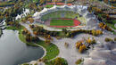 <p>Олимпийският стадион в Мюнхен - намира се в сърцето на Олимпийския парк в германския град и е построен специално за летните световни игри през 1972 година. До създаването на "Алианц Арена" за Световната купа през 2006, именно живописният терен в Мюнхен беше "домът" на местния отбор Байерн. Друг известен олимпийски стадион в Германия е берлинският, чиято първоначална цел е била да домакинства на Лятната олимпиада през 1936. По време на Втората световна война е пострадал при бомбардировките, но и до днес се използва за важни мачове - всяка година там се провежда финалът за Купата на Германия. Олимпийският стадион в столицата се използва и за други спортове, дори е държал рекорда за най-много посетители на бейзболен мач - над 11 хиляди души.  </p>