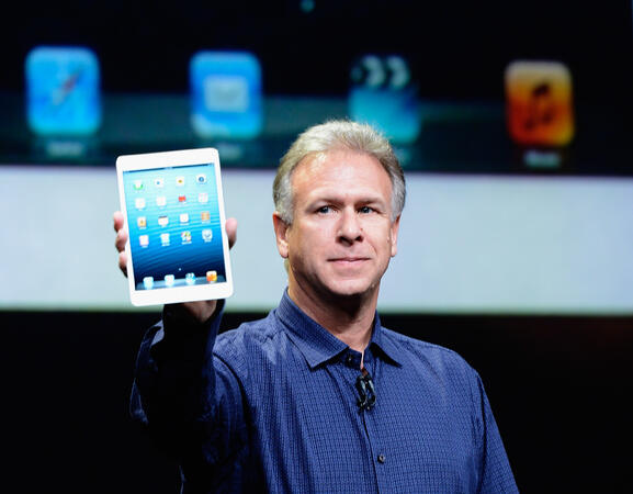 &nbsp;
Старши вицепрезидентът на Apple Фил Шилер представи новият iPad mini по време на специално събитие в Сан Хосе, Калифорния.