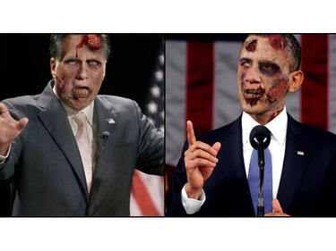 Обама или Ромни– за кого ще гласуват зомбитата?