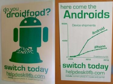 Facebook иска замяна на iOS устройствата с Android