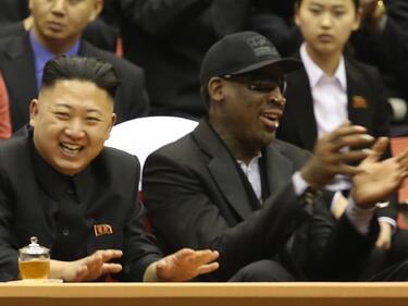 Лидерът на Северна Корея се срещна с Денис Родман 