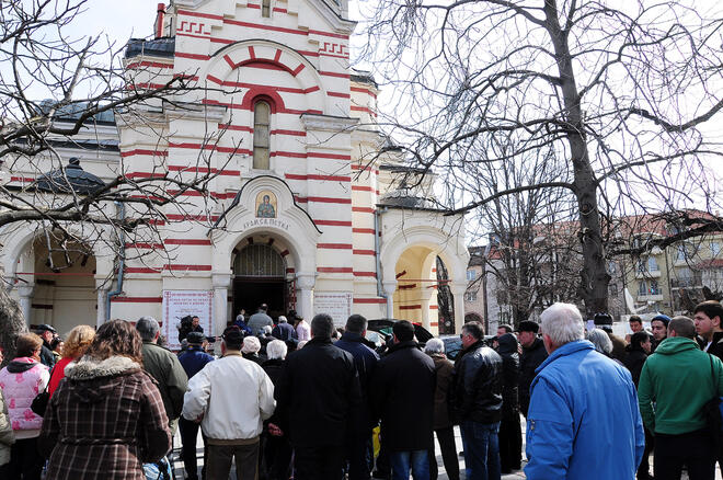 Множество хора се стекоха в църквата, за да се сбогуват с Пламен Горанов