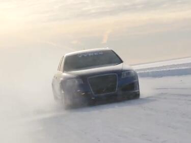 Рекорд: 335 километра в час върху лед с Audi RS6