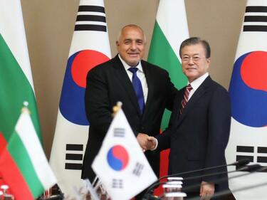 Бойко Борисов покани корейския президент в България за първа копка на нов завод 
