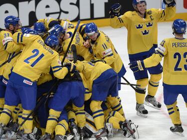 Швеция спря Канада по пътя към световна титла в хокея