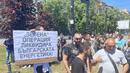 Работници от затворената ТЕЦ "Марица 3" протестират в София
