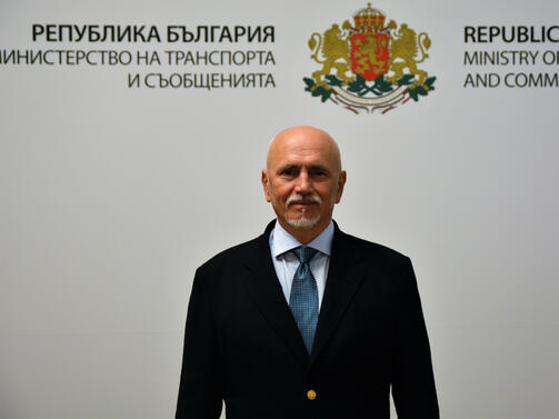 Министърът на транспорта Николай Събев който днес предава властта на