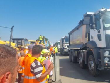 Над 50 тежки машини блокираха автомагистрала "Тракия" при входа на Бургас от София