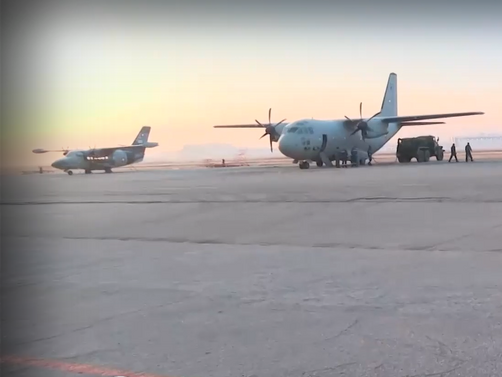 Двата военно-транспортни самолета Спартан, които излетяха тази сутрин от авиобаза