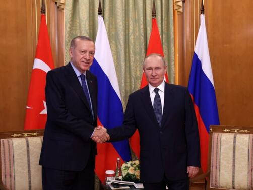Срещата между руския президент Владимир Путин и турския му колега