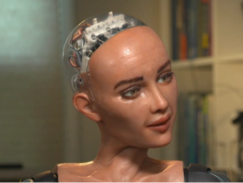 София е хуманоиден робот произведен от Hanson Robotics Робърт Хансън