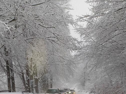 Заради силния снеговалеж има задръстване на прохода Петрохан съобщи NOVA