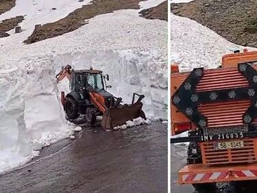 Над 4 метра сняг натрупа по най-красивото шосе в Румъния