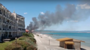 Горят бунгала край плажната ивица в Поморие (ВИДЕО)