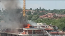 Горя покрив на новострояща се сграда в столичния квартал "Овча купел"